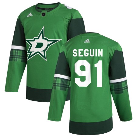 Dallas Stars Dresy Tyler Seguin 91 Adidas 2019-20 St. Patrick's Day Authentic - Pánské